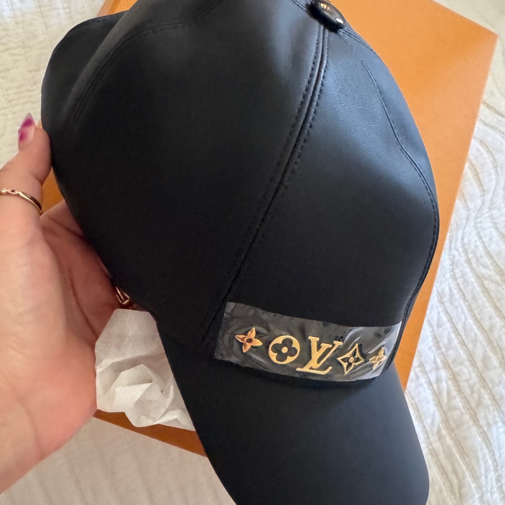 Louis Vuitton Black Cap with Gold Accents